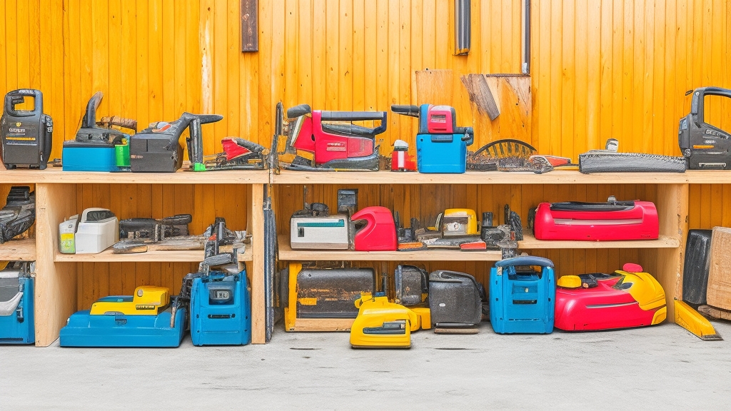 Láncfűrész karbantartási munkaterület megfelelő tisztítási és karbantartási eljárással szervezett szerszámokkal